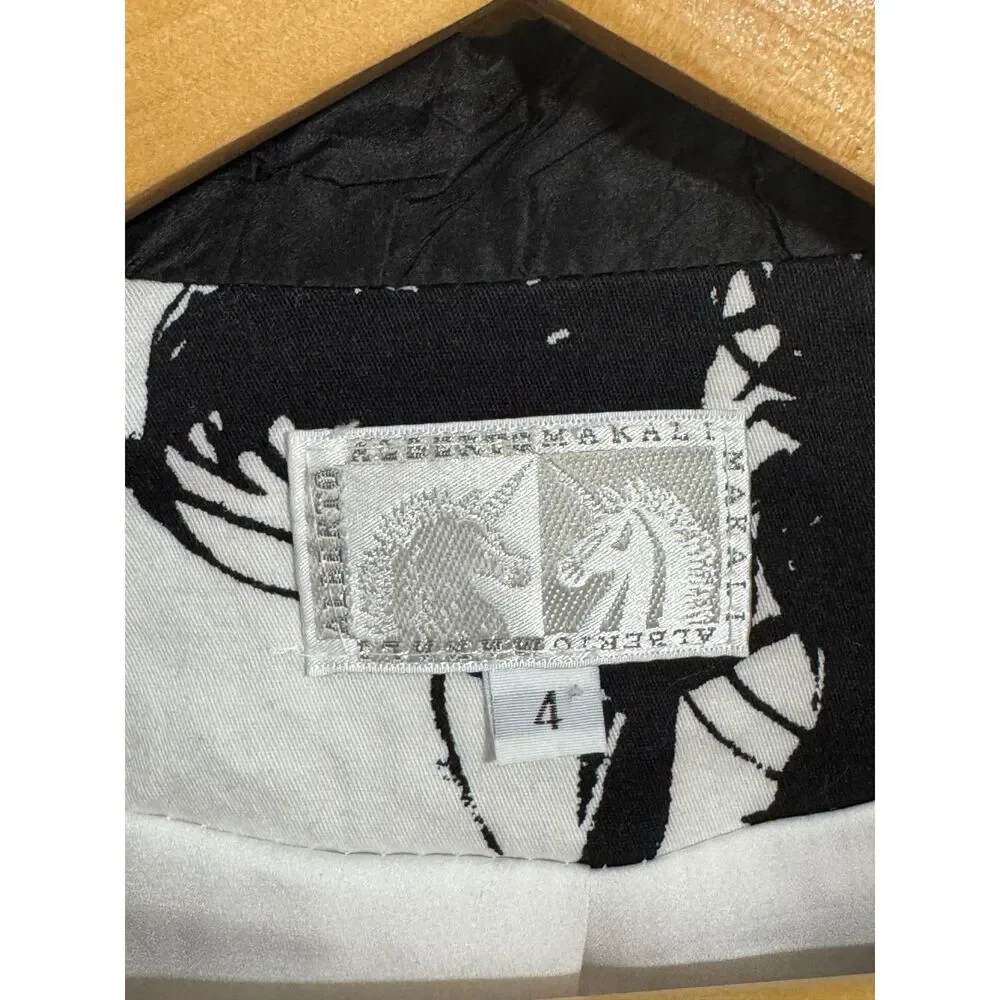 Alberto Makali abstract print art to wear blazer size 4 - Picture 5 of 9